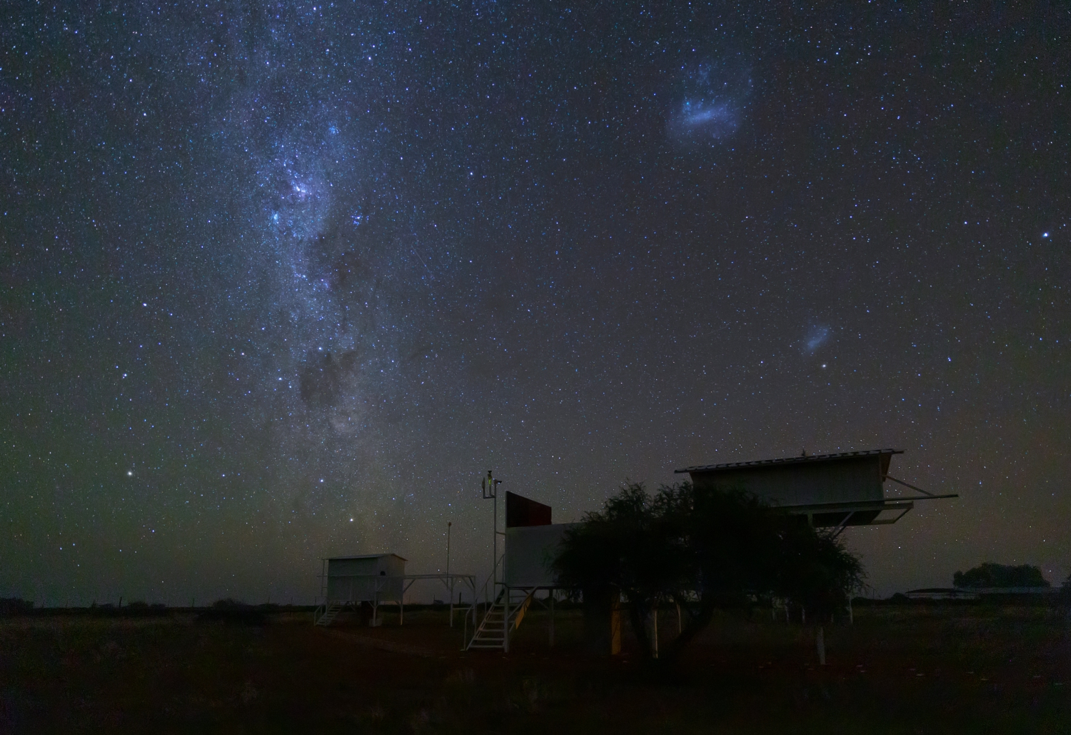 observatories at night
